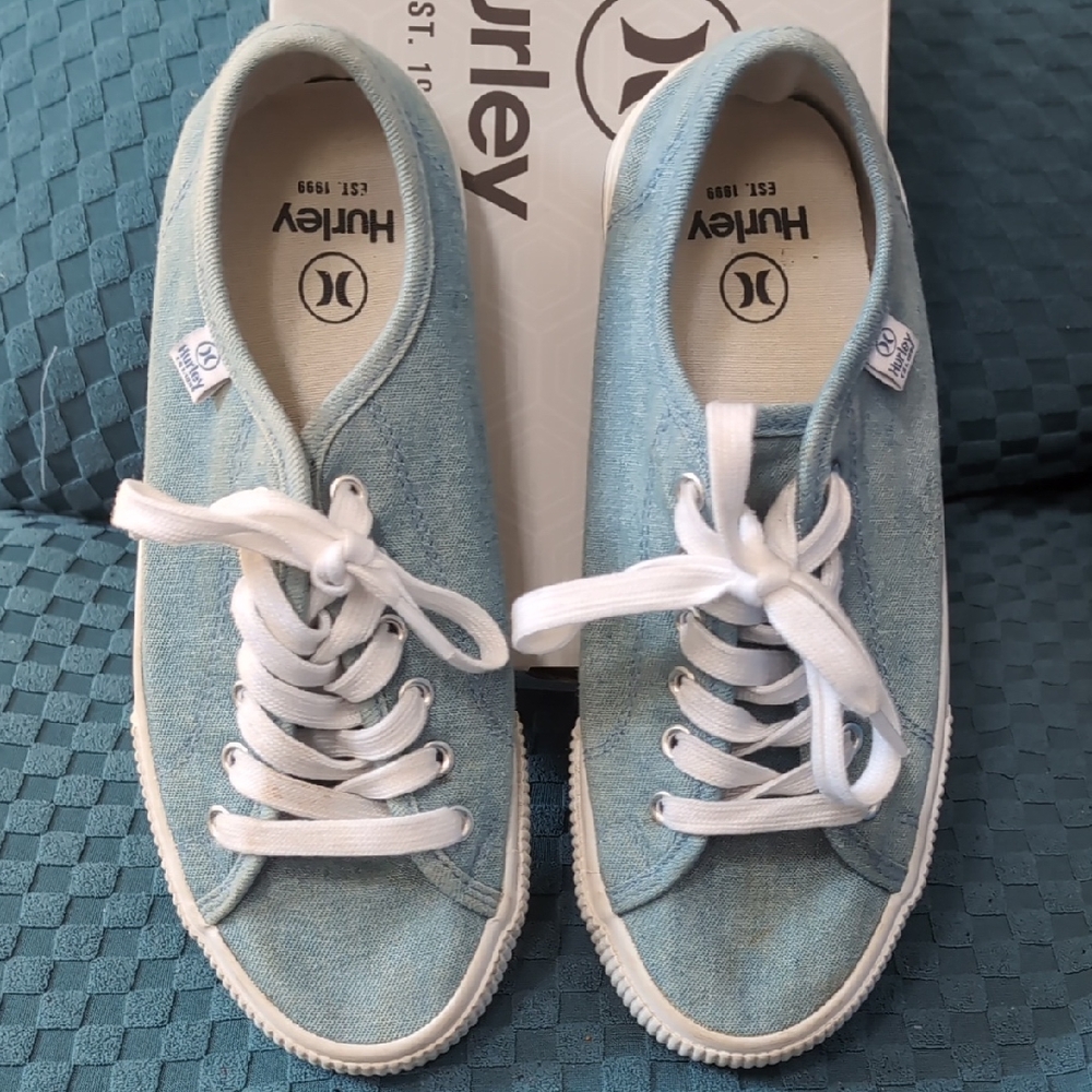 Hurley Blue Canvas Sneakers Casual Comfort